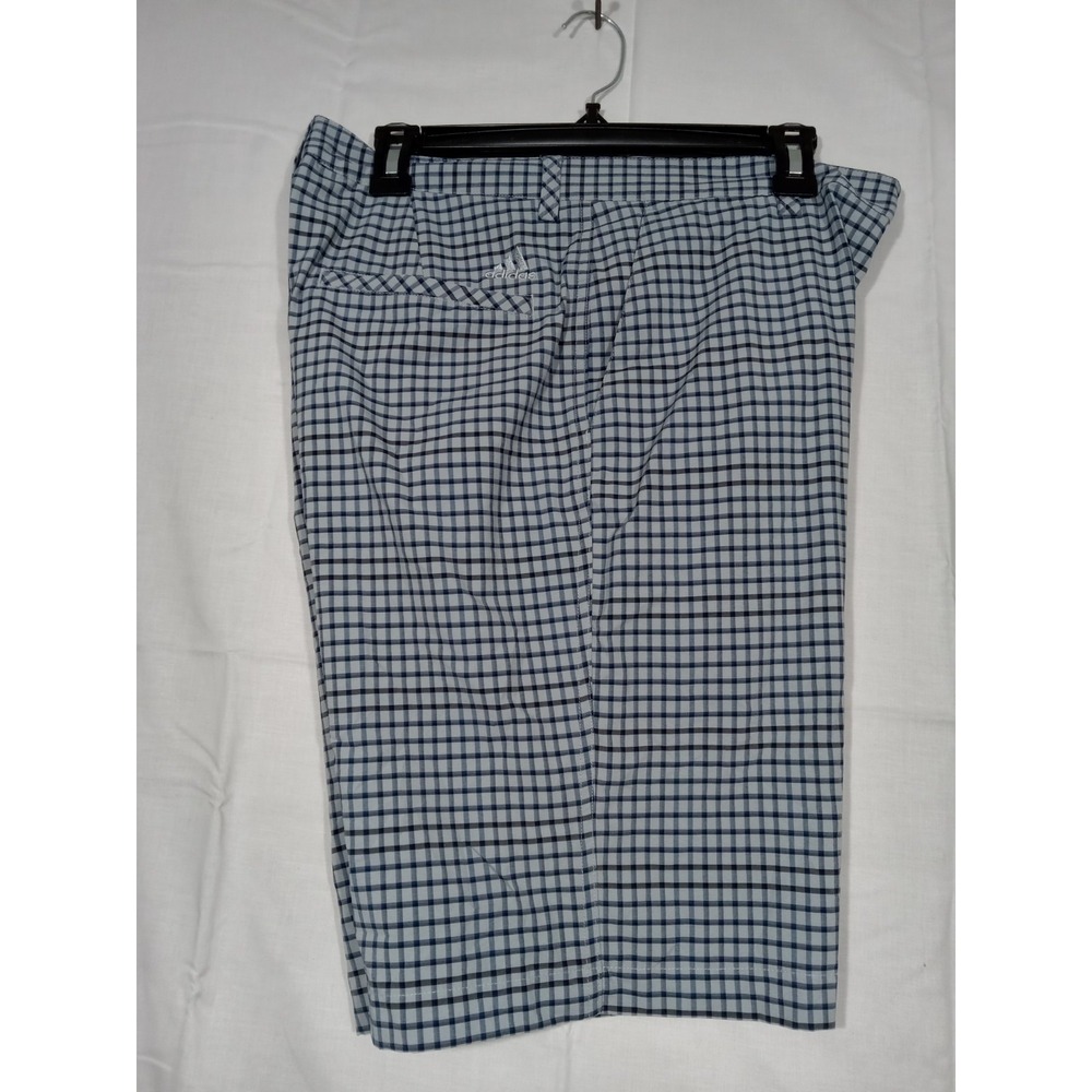 Adidas Golf Shorts Men's 32 Gray Black Plaid
